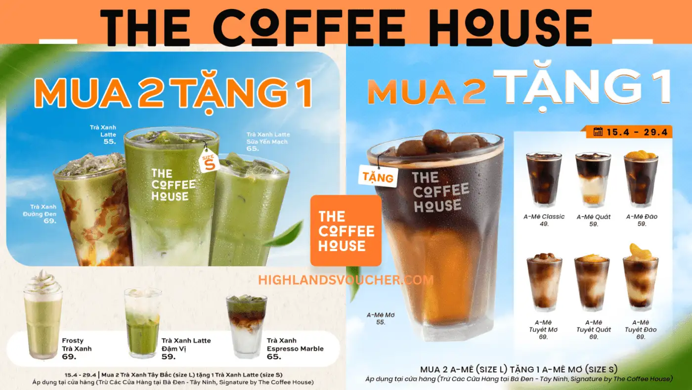 The Coffee House - Mã giảm giá The Coffee House đầy đủ nhất - Mã Giảm Giá Highlands Coffee