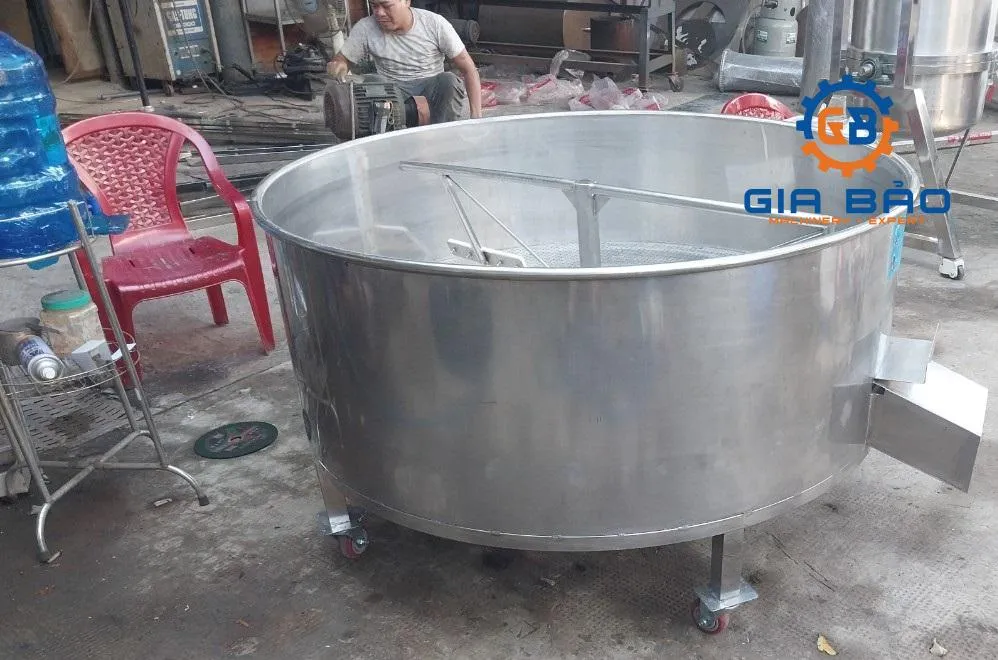 Bồn làm nguội cà phê sau khi rang sản xuất tại xưởng Inox Gia Bảo Machinery