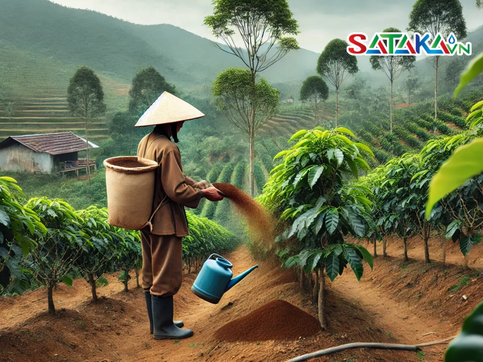 Bón phân sau thu hoạch giúp cây cà phê phục hồi dinh dưỡng và chuẩn bị cho vụ mới