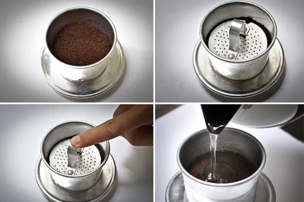 Các bước pha cà phê bằng phin đơn giản, chi tiết