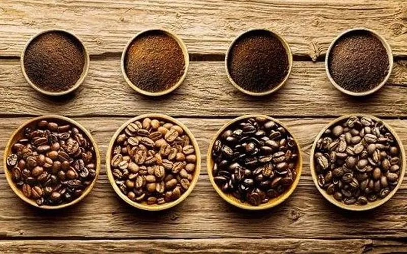 Các chuyên gia đang phân tích mẫu cà phê hạt để phối trộn