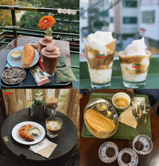Các loại đồ uống phổ biến như cà phê cốt dừa và bạc xỉu, được giới trẻ Hàn Quốc và du khách yêu thích