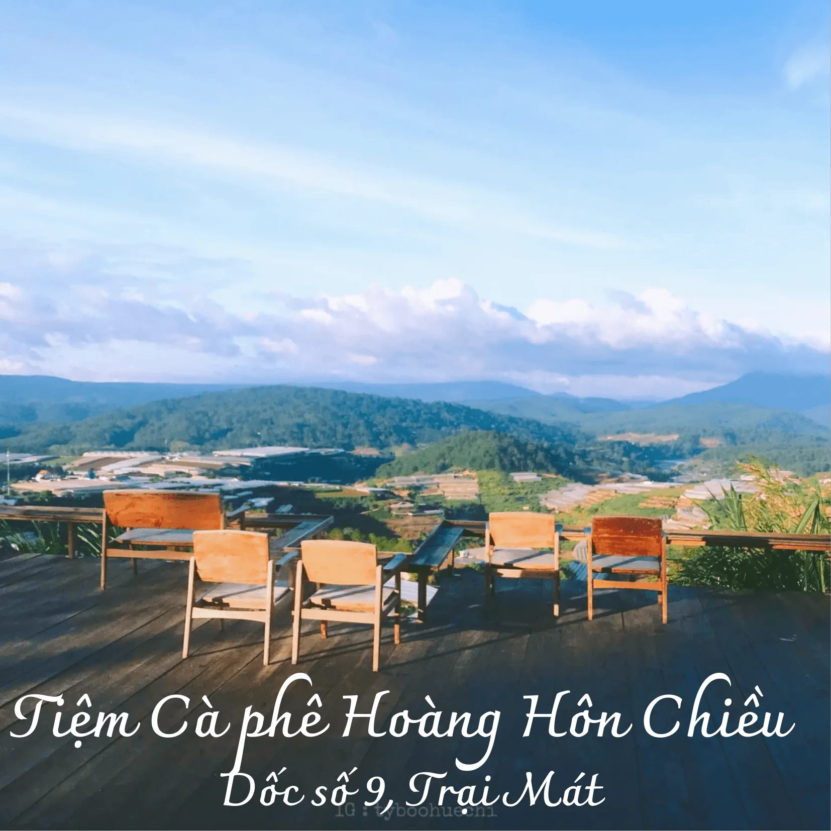 Cảnh hoàng hôn lãng mạn nhìn từ Tiệm cà phê Hoàng Hôn Chiều, đặc trưng của quán cà phê vintage view đẹp