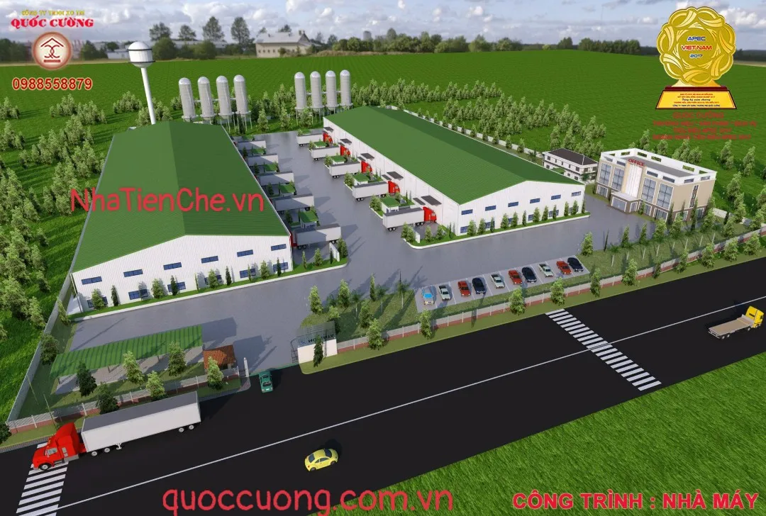 Cấu trúc khung thép tiền chế của nhà máy sản xuất