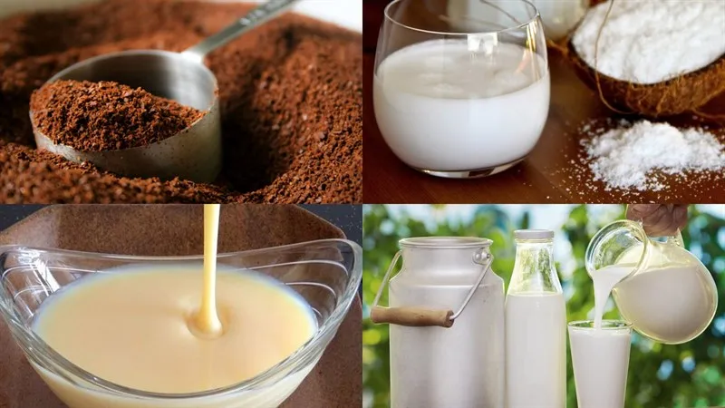 Chuẩn bị nguyên liệu làm cà phê sữa dừa chuyên nghiệp