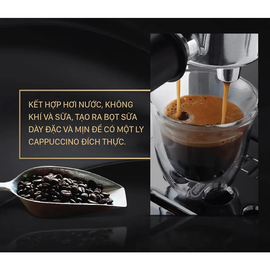 Hệ thống đánh bọt sữa cho Cappuccino và Caffelatte trên máy Zigma F185