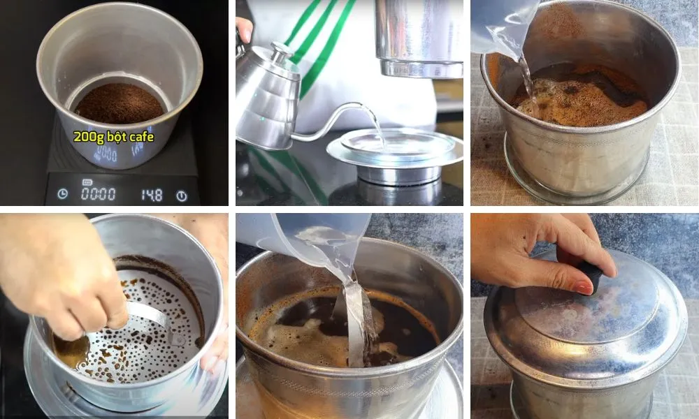 Hướng dẫn chi tiết quy trình pha phin lớn 200gr, tối ưu hóa chiết xuất cho hoạt động kinh doanh
