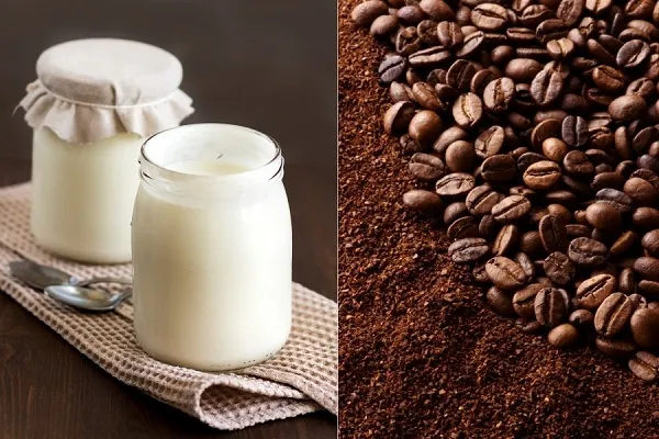 Kết hợp bã cà phê và sữa chua không đường giúp tăng cường khả năng tẩy tế bào chết hóa học nhẹ nhàng