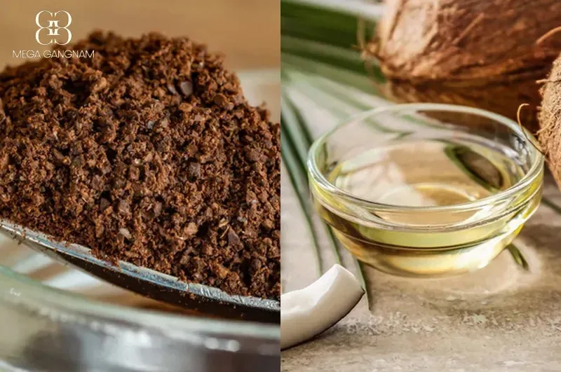 Khả năng dưỡng sáng, mờ thâm và cấp ẩm tối đa của mặt nạ cà phê và dầu dừa