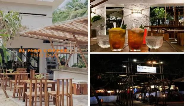 Không gian được thiết kế theo phong cách biển, độc đáo và nghệ thuật tại El Mar Cafe Chill Thủ Đức