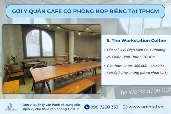 Không gian làm việc chuyên nghiệp tại The Workstation Coffee, nơi đáp ứng tiêu chuẩn cao về ánh sáng và cách âm