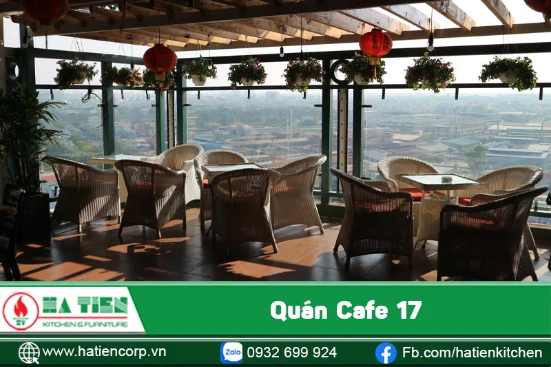 Không gian lãng mạn dành cho các cặp đôi tại Cafe 17 nhìn ra thành phố và sân bay