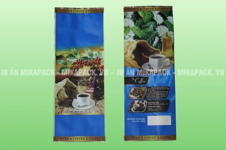 Mẫu bao bì cà phê có sẵn dòng Chồn Xanh Dương với màu sắc thu hút và thiết kế cao cấp