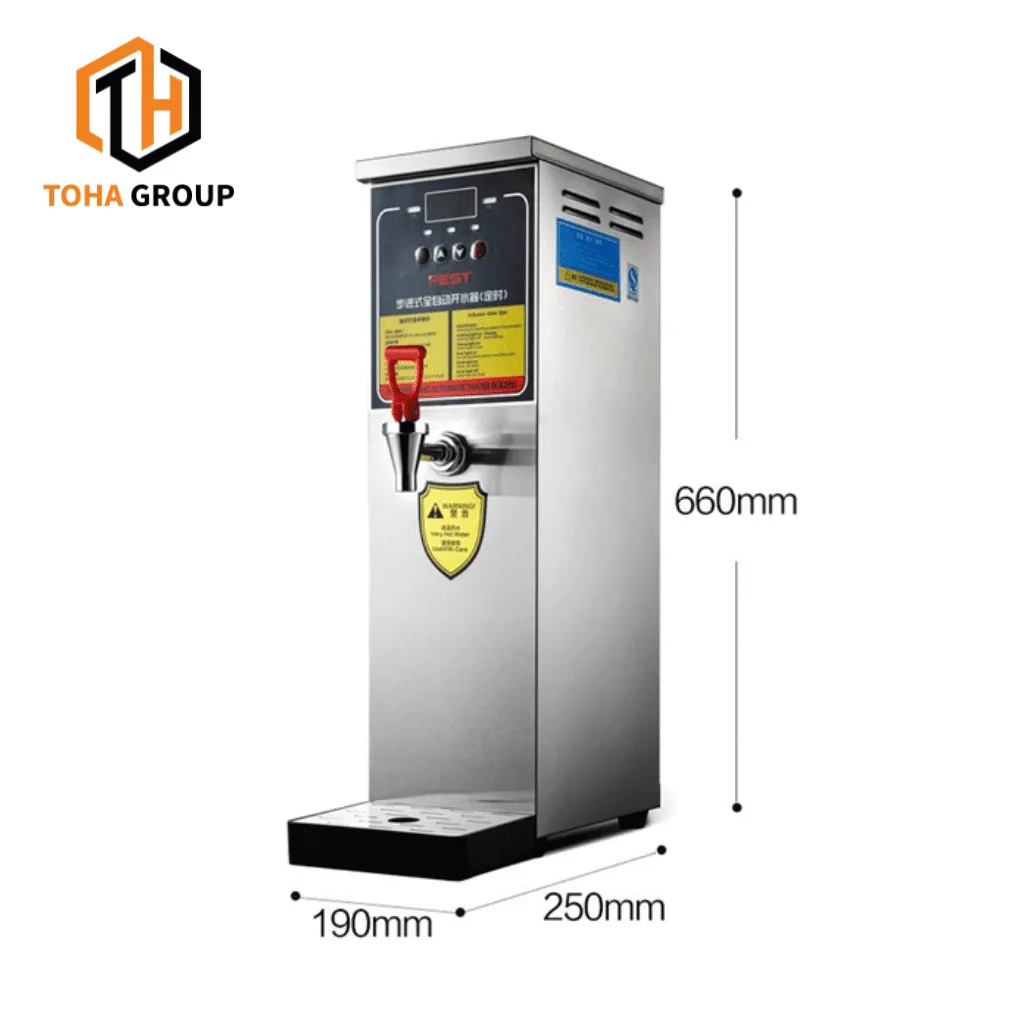 Máy đun nước tự động FEST RC-10 với đồng hồ hiển thị nhiệt độ, thiết bị không thể thiếu trong quản lý nước nóng chuyên nghiệp