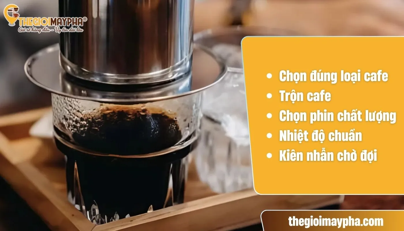 Mẹo pha cà phê phin tại nhà ngon và chuẩn vị