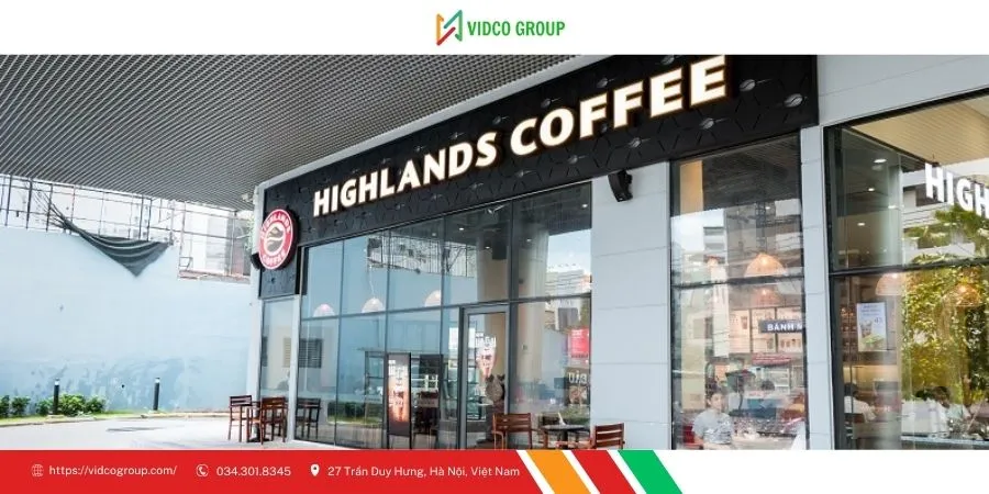 Mô hình SWOT trực quan tóm tắt phân tích chiến lược của Highland Coffee