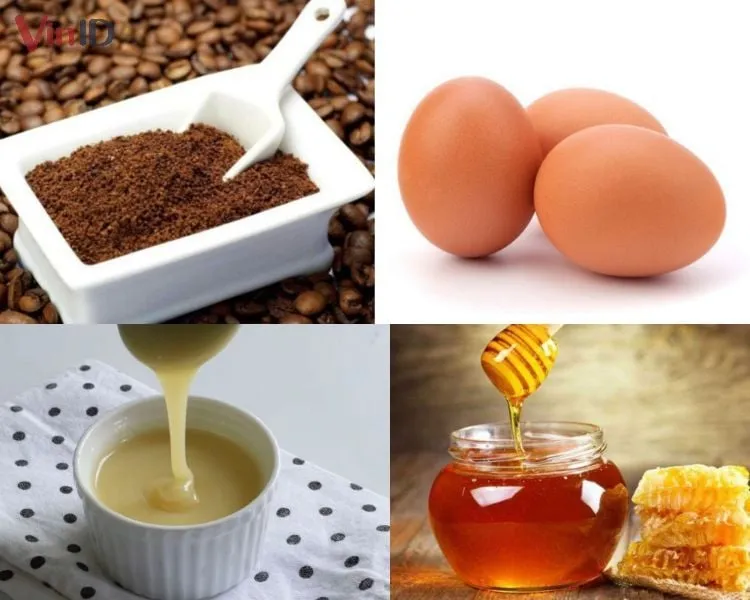 Nguyên liệu chính để tạo nên món cà phê trứng: cà phê, trứng gà, sữa đặc và mật ong
