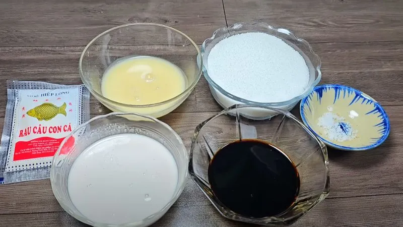 Nguyên liệu làm rau câu cà phê sữa dừa chất lượng cao