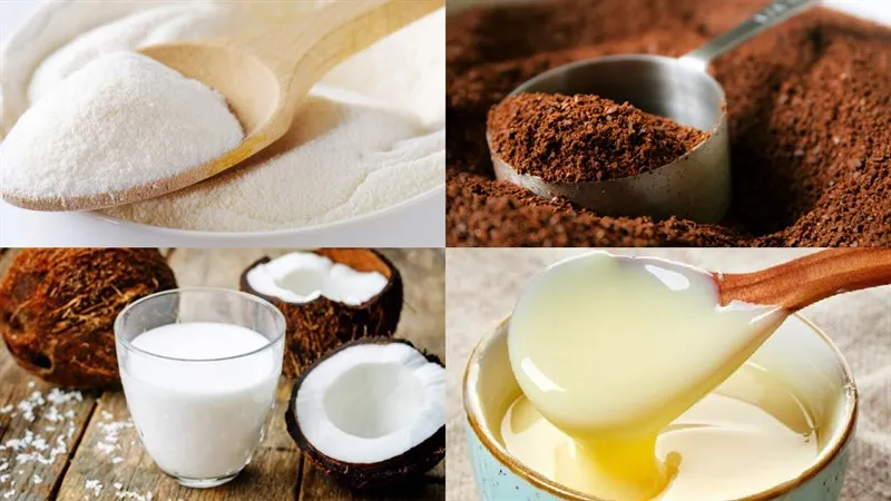 Nguyên liệu món rau câu cà phê sữa chất lượng cho công thức chuẩn Procaphe