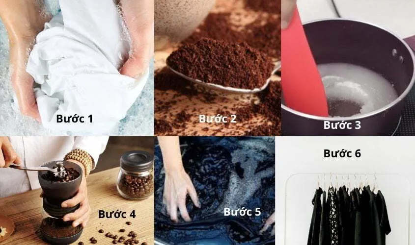 Nhuộm đen quần áo trắng, màu khác thành màu đen