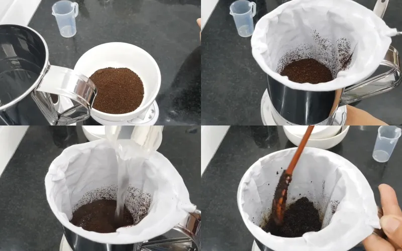 Pha cà phê vợt tại nhà