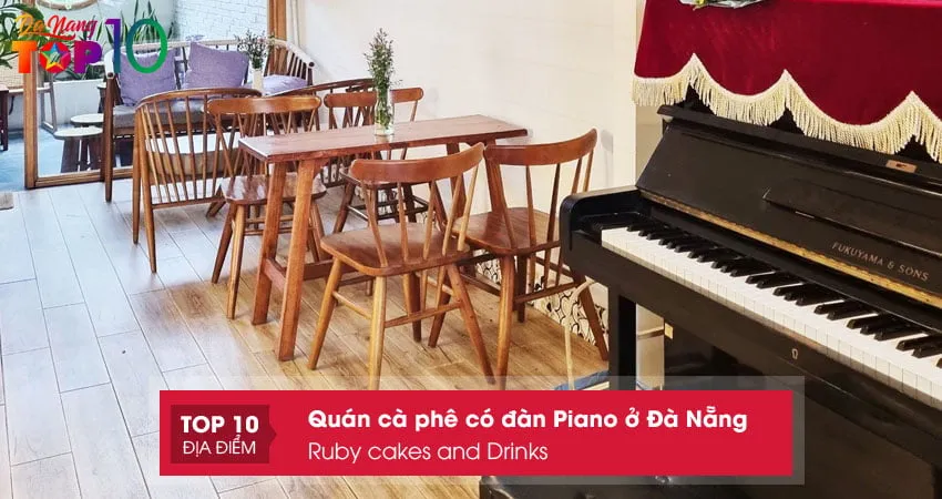 Quán Ruby Cakes and Drinks, một quán cà phê có đàn piano ở Đà Nẵng mới mở với phong cách Hàn Quốc trẻ trung