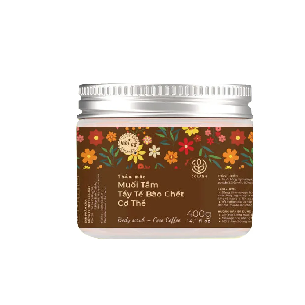 Sản phẩm tẩy tế bào chết cơ thể từ hạt cà phê hữu cơ Cỏ Lành dưỡng da sáng mịn