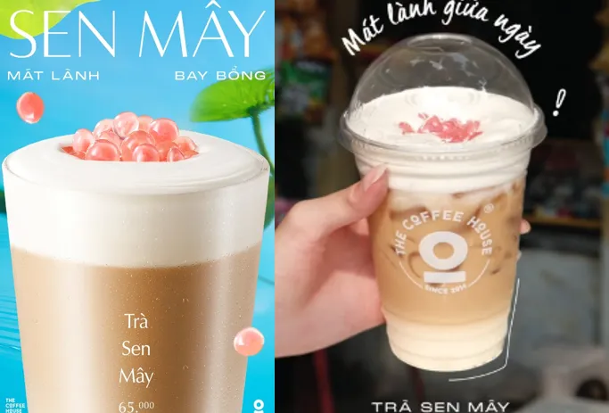 Sen Mây dịu dàng như mây trời, hòa quyện cùng lớp foam dừa béo mượt đầy cuốn hút.