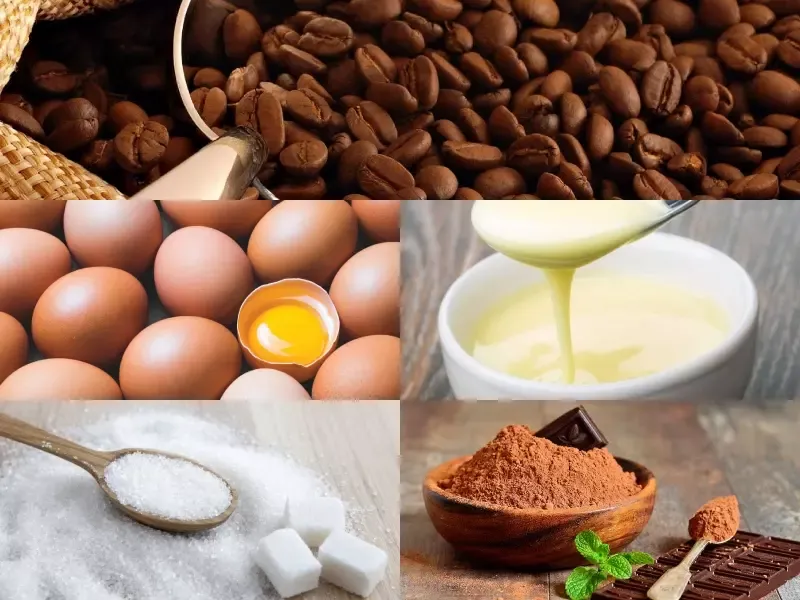 Thành phần cà phê, trứng, sữa và cách pha chế tạo nên cấu trúc lớp của cà phê trứng