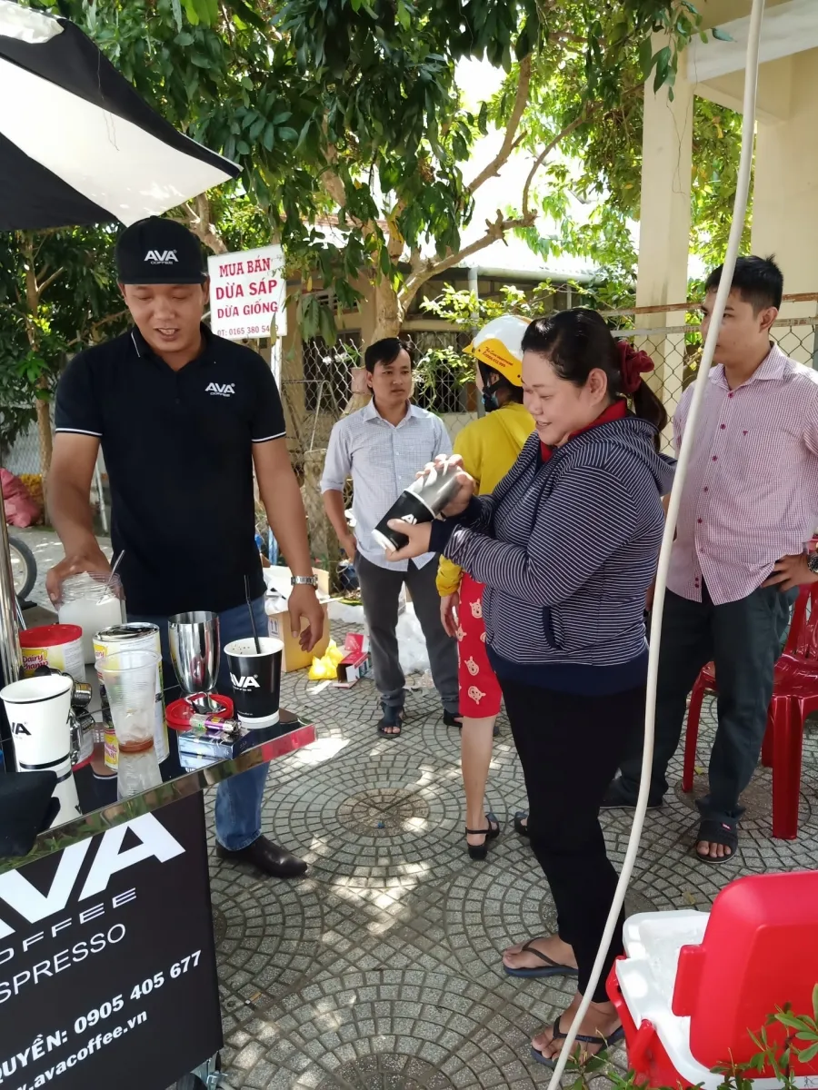 Xe cà phê pha máy AVA tại Trà Vinh