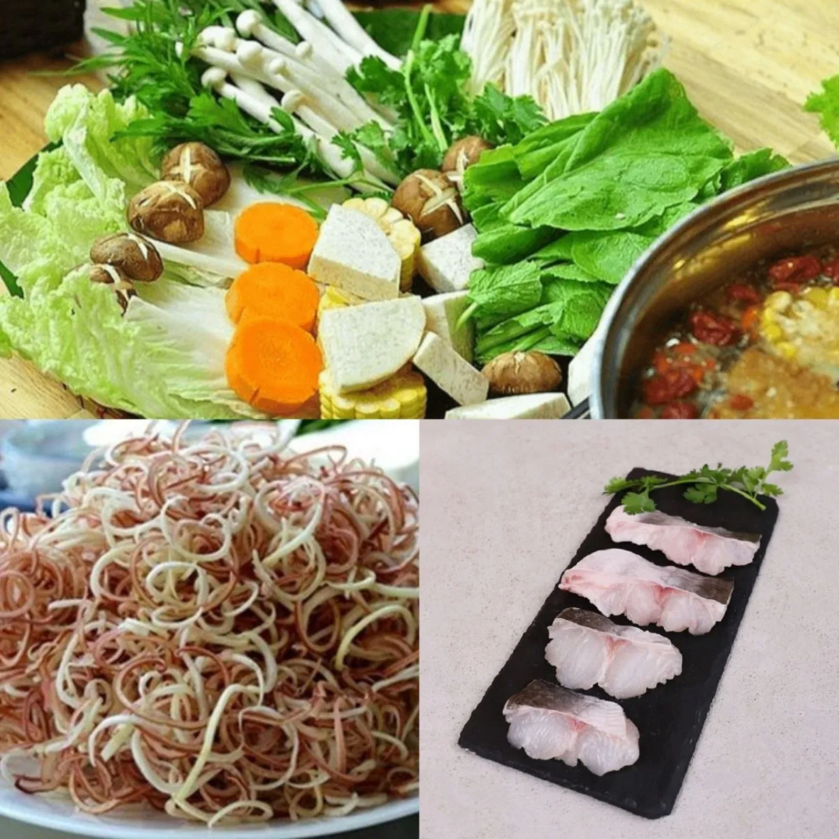 Nước dùng lẩu chua ngọt đã hoàn thành được thay thế bằng hình ảnh về sự đa dạng của dừa dầm cà phê