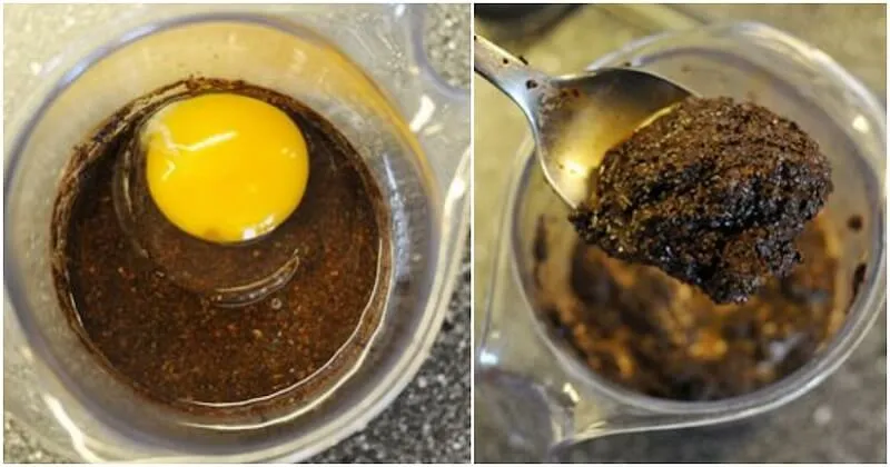Tắm trắng bã cà phê và trứng gà