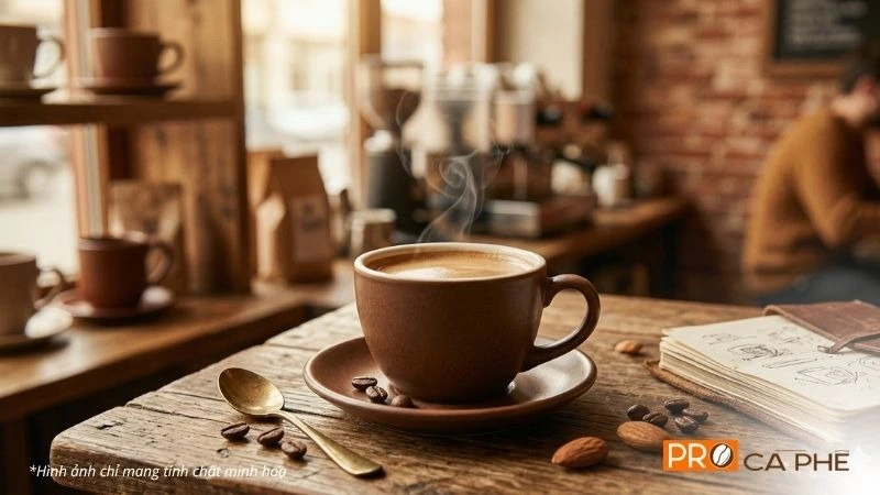 Ly cà phê Robusta nguyên chất – vị đắng mượt mà lan tỏa từ đầu lưỡi đến cuống họng