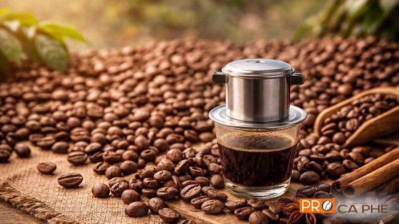 Robusta Buôn Ma Thuột nổi bật với vị socola trong những tách cà phê phin quen thuộc