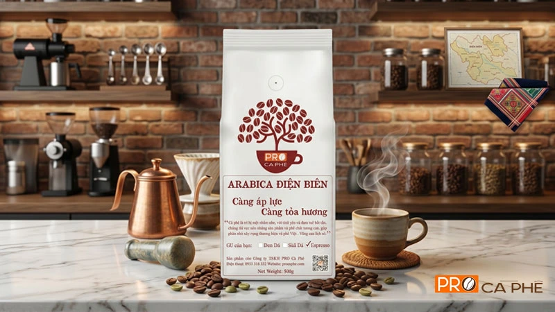 Arabica Điện Biên được sản xuất dựa trên quy trình canh tác và rang xay khắt khe
